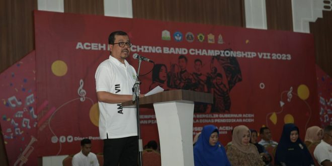 Pj Gubernur Aceh Buka Lomba Marching Band AMBC 2023