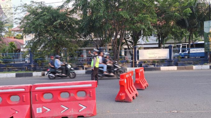 Satlantas Polresta Banda Aceh Kerahkan Personel Ke PKA Untuk Urai Kemacetan
