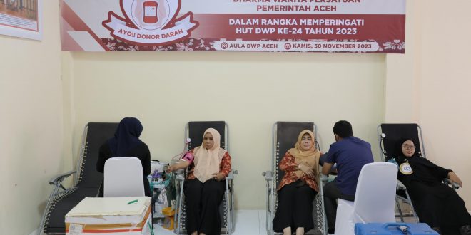 Peringati HUT Ke-24, DWP Aceh Gelar Lomba Bercerita dan Donor Darah