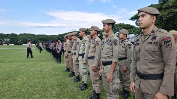 Wujud Sinergitas, Personil Satpol PP WH Banda Aceh Ikut Gladi Bersih Apel Hari Juang Infanteri ke-75