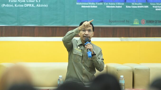 Ketua DPRK Banda Aceh Ajak Mahasiswa Aktif Berorganisasi di Era 4.0